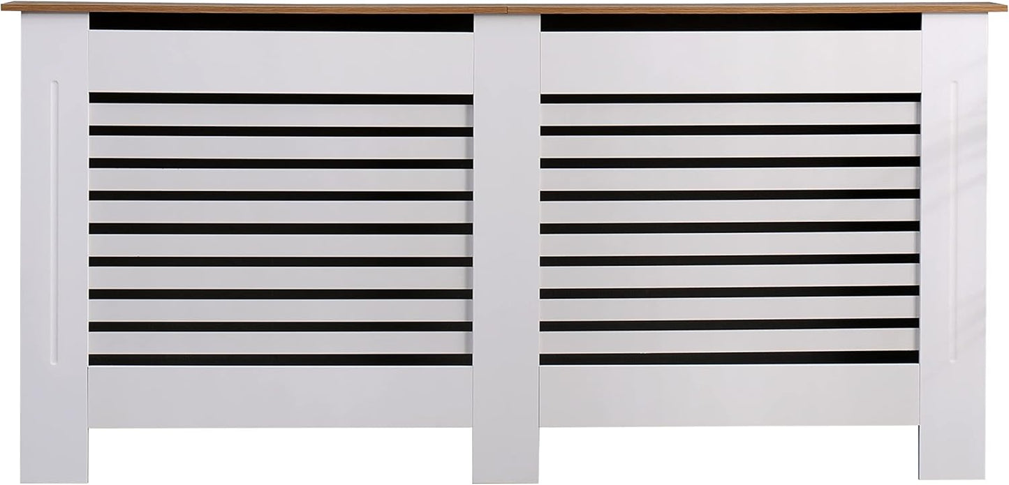 AVC Designs Kensington Radiator Cover Cabinet – Horizontal Slats, 5 Size Options & 5 Colours | Freestanding MDF, Custom Fit