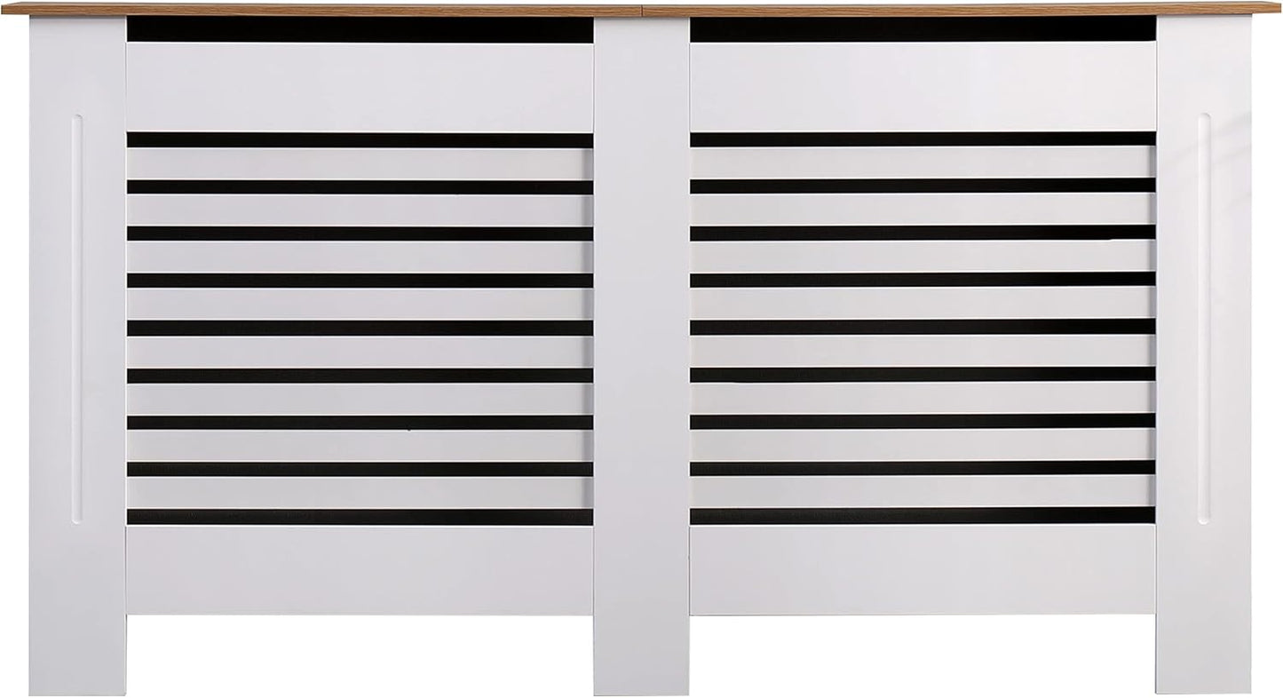 AVC Designs Kensington Radiator Cover Cabinet – Horizontal Slats, 5 Size Options & 5 Colours | Freestanding MDF, Custom Fit