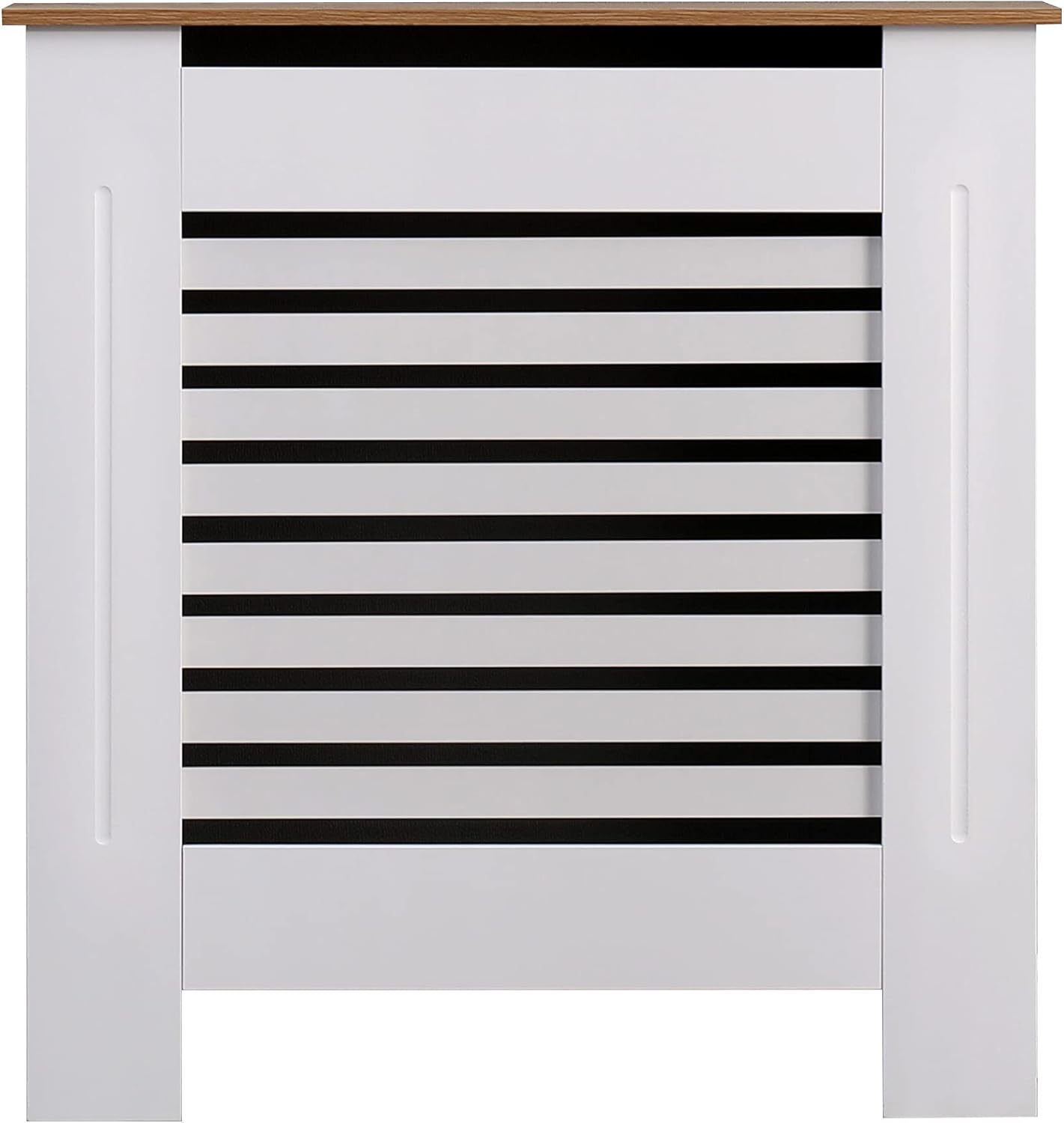 AVC Designs Kensington Radiator Cover Cabinet – Horizontal Slats, 5 Size Options & 5 Colours | Freestanding MDF, Custom Fit
