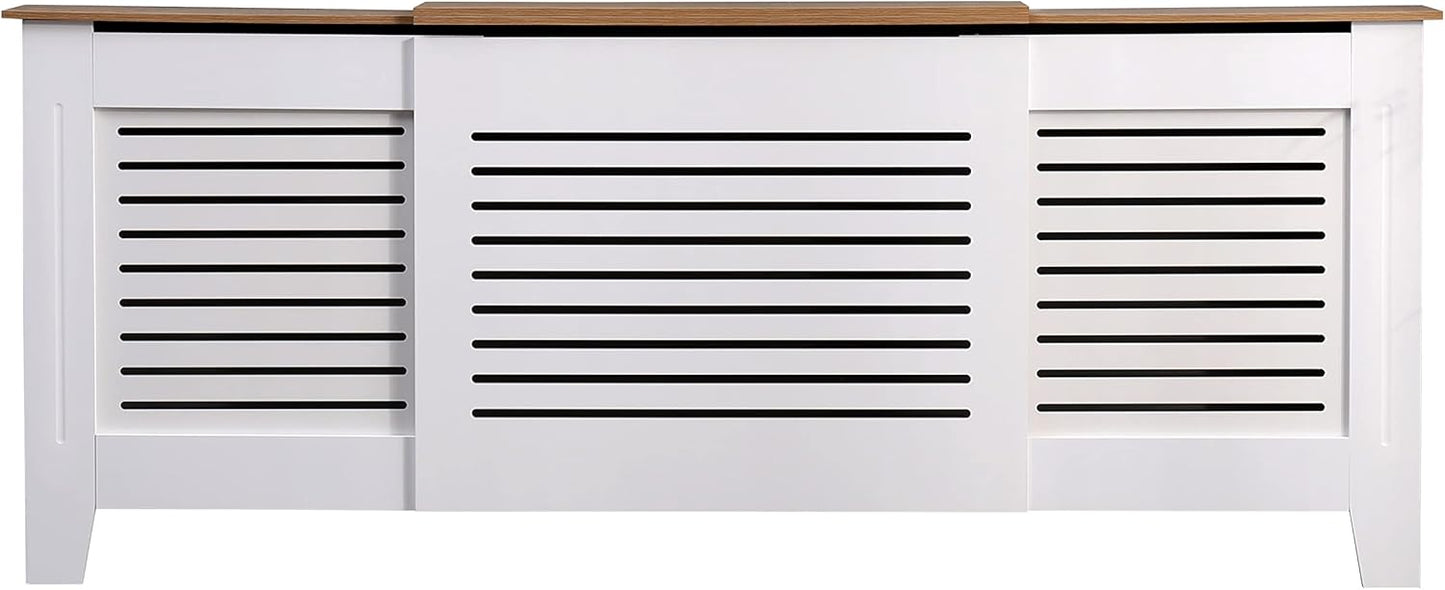AVC Designs Kensington Radiator Cover Cabinet – Horizontal Slats, 5 Size Options & 5 Colours | Freestanding MDF, Custom Fit