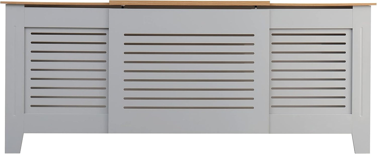 AVC Designs Kensington Radiator Cover Cabinet – Horizontal Slats, 5 Size Options & 5 Colours | Freestanding MDF, Custom Fit