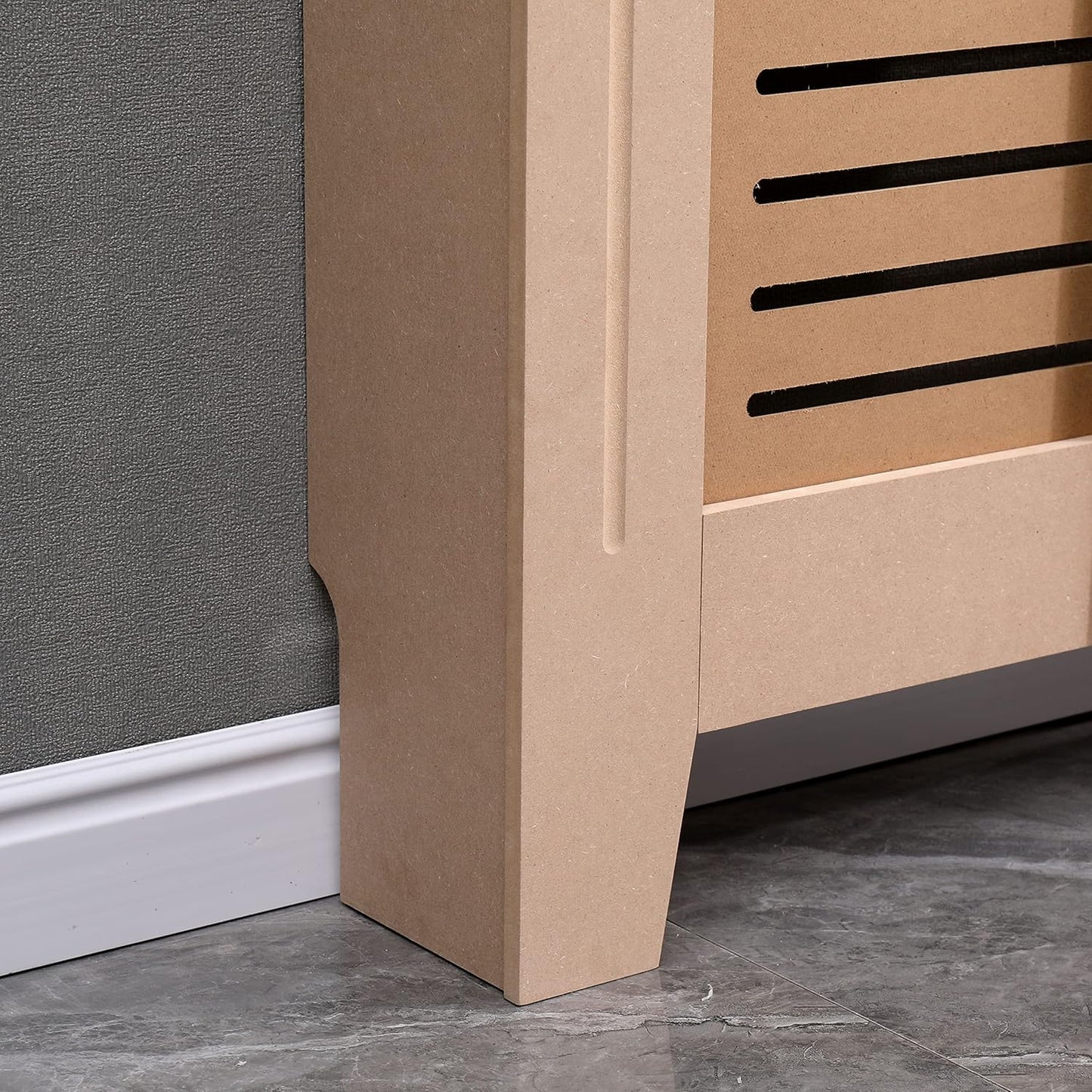 AVC Designs Kensington Radiator Cover Cabinet – Horizontal Slats, 5 Size Options & 5 Colours | Freestanding MDF, Custom Fit