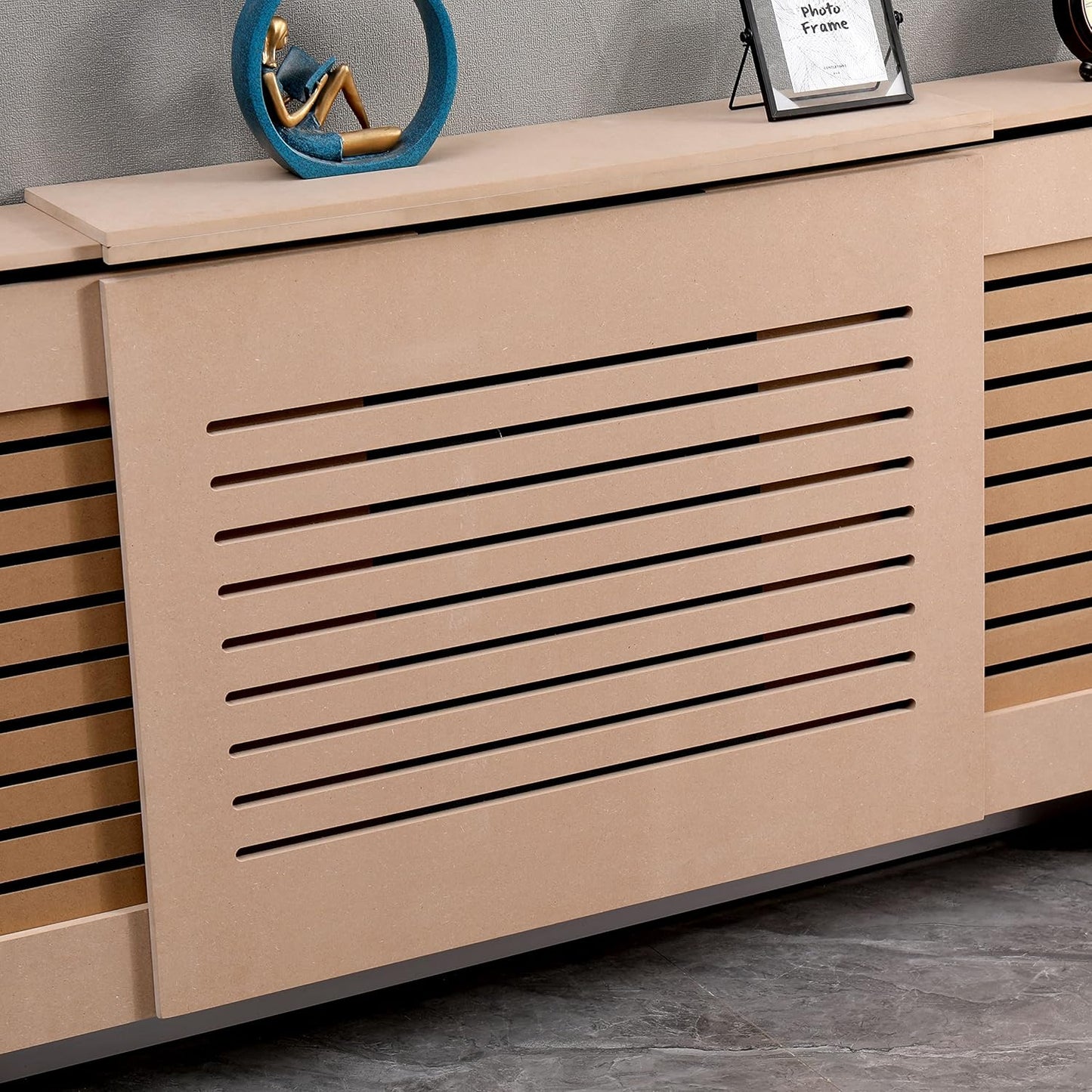 AVC Designs Kensington Radiator Cover Cabinet – Horizontal Slats, 5 Size Options & 5 Colours | Freestanding MDF, Custom Fit