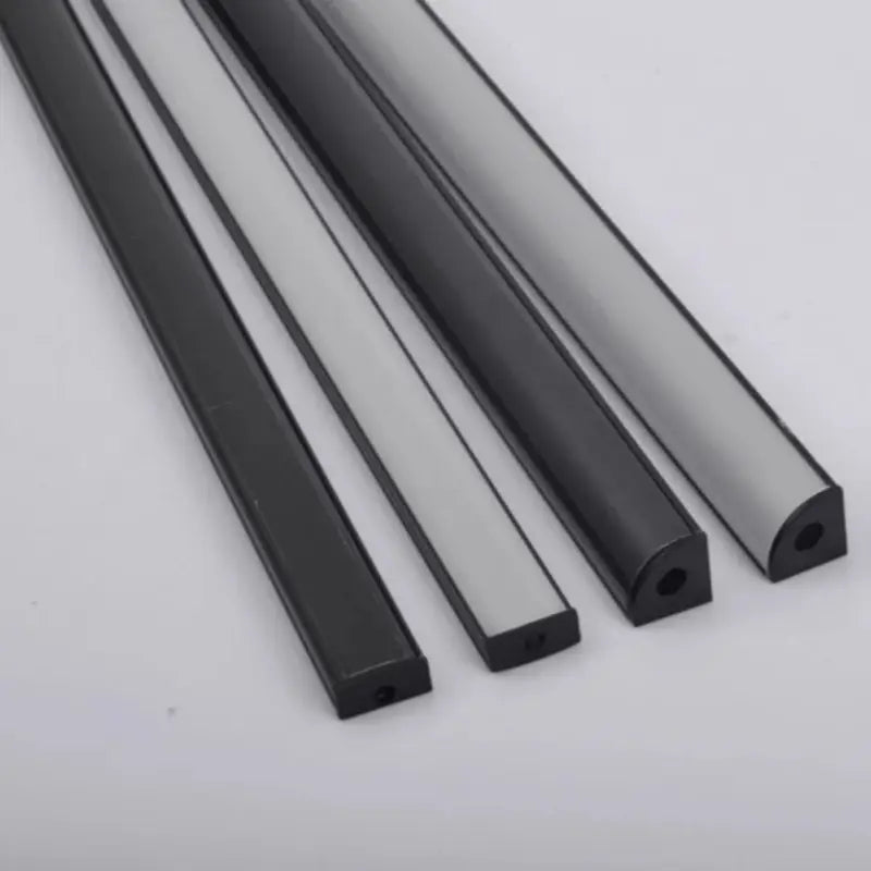 LED Aluminium Profile 0.5M/Pcs, U/V Shape Corner for 5050 2835 LED Strip, Channel Holder in White or Black Cover