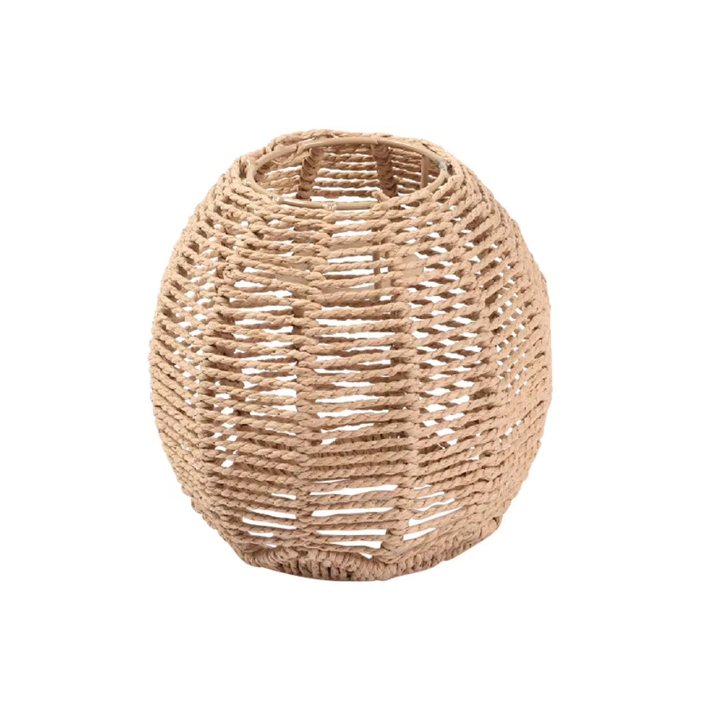 Simulated Rattan Light Fixture Vintage Chandelier Lamp Shade Handmade Woven Lamp Shade for Living Room Bedroom Hotel Restaurant