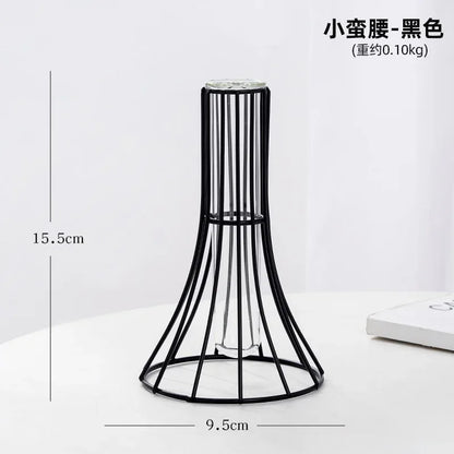 Nordic Geometric Glass Vase – Elegant Hydroponic Plant Holder for Minimalist Modern Home Decor