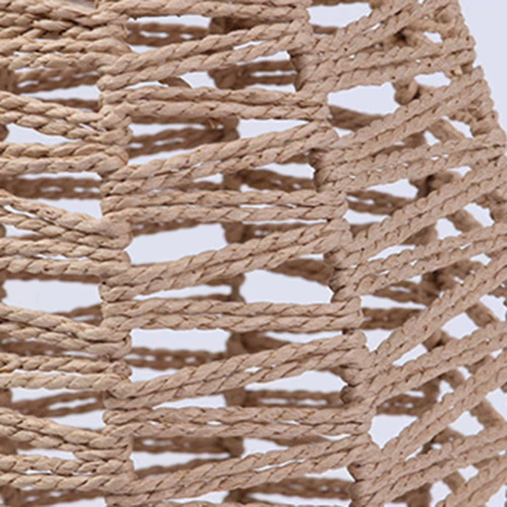 Simulated Rattan Light Fixture Vintage Chandelier Lamp Shade Handmade Woven Lamp Shade for Living Room Bedroom Hotel Restaurant
