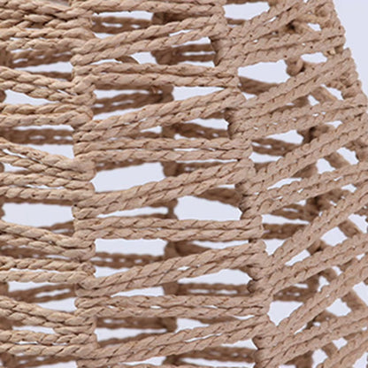 Simulated Rattan Light Fixture Vintage Chandelier Lamp Shade Handmade Woven Lamp Shade for Living Room Bedroom Hotel Restaurant