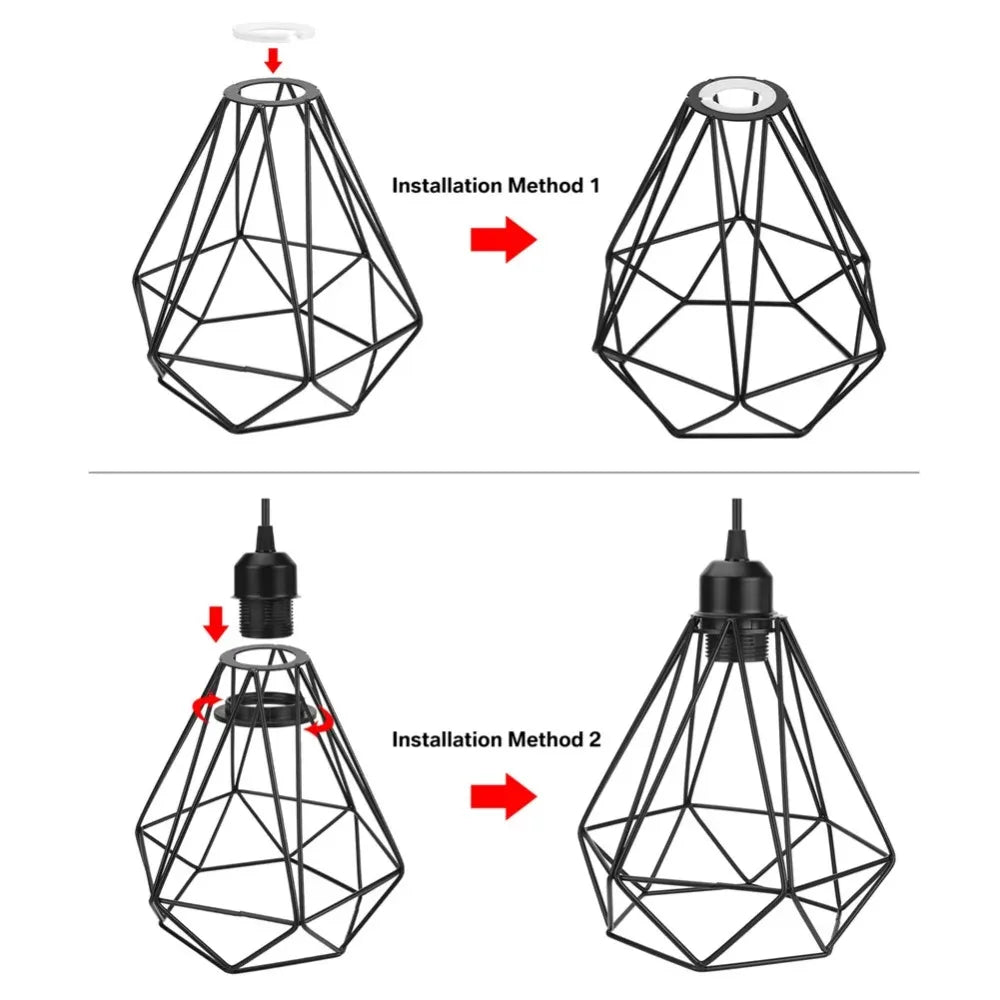 Vintage / Industrial Style Geometric  Metal Lamp Shade Lampshade