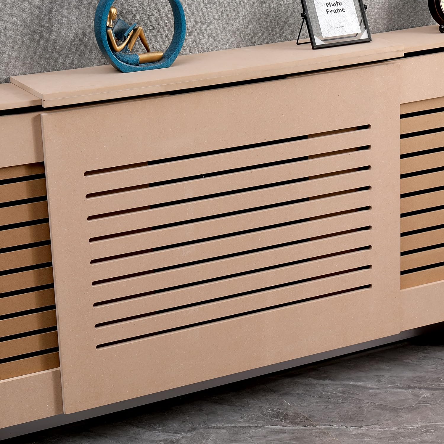 AVC Designs Kensington Radiator Cover Cabinet – Horizontal Slats, 5 Size Options & 5 Colours | Freestanding MDF, Custom Fit