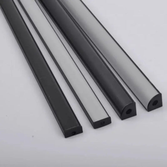 LED Aluminium Profile 0.5M/Pcs, U/V Shape Corner for 5050 2835 LED Strip, Channel Holder in White or Black Cover